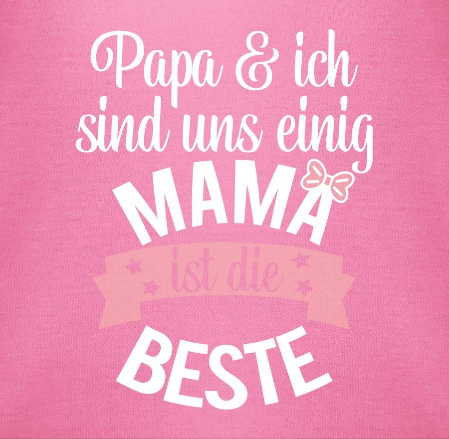 Shirtracer Mama Ist Die Beste - Rosa Weiß: T-Shirt Turnbeutel Shirtracer
