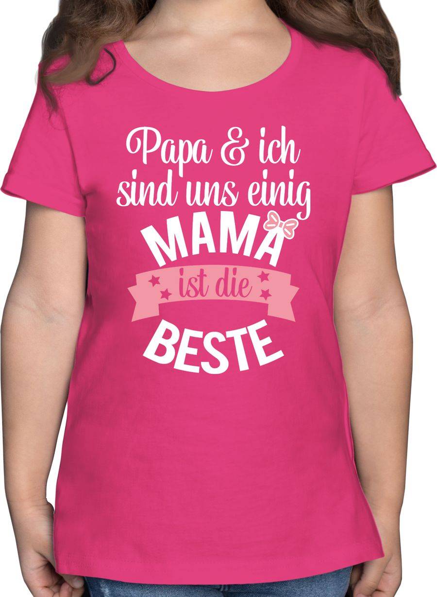 Shirtracer Mama ist die beste - rosa weiß: T-Shirt Turnbeutel Shirtracer