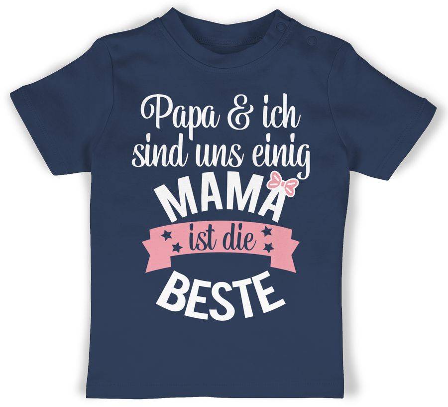 Shirtracer Mama ist die beste - rosa weiß: T-Shirt Turnbeutel Shirtracer
