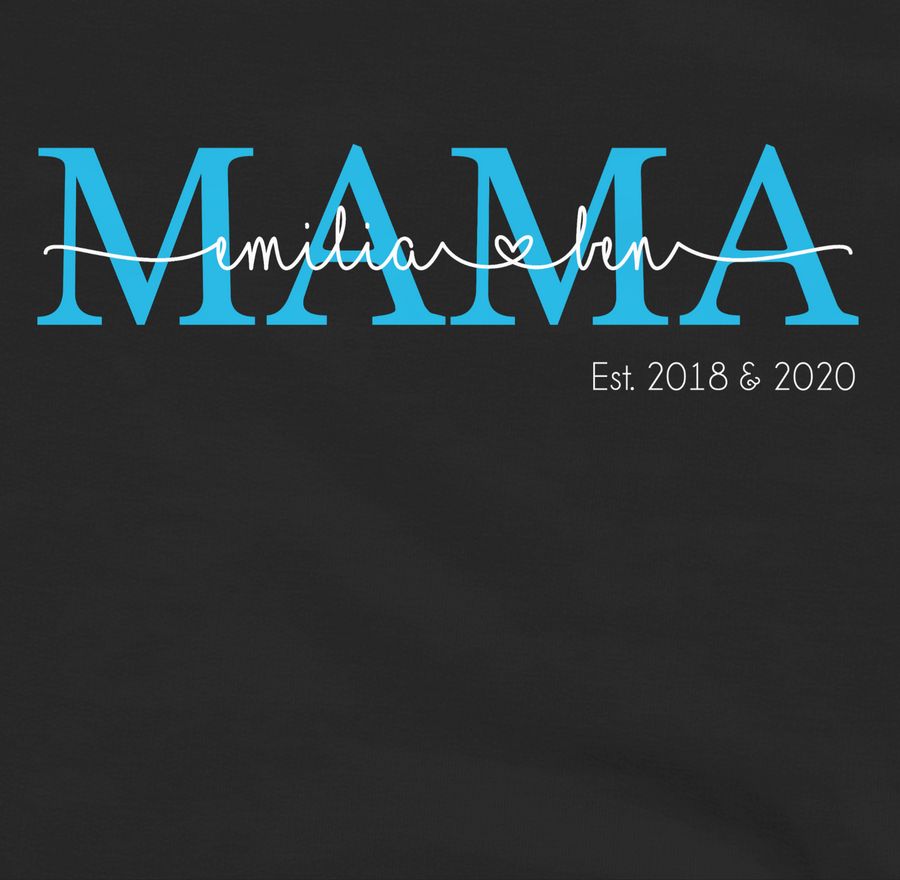 Shirtracer Mama Kindernamen Geschenk Geburtstag: T-Shirt Turnbeutel Shirtracer