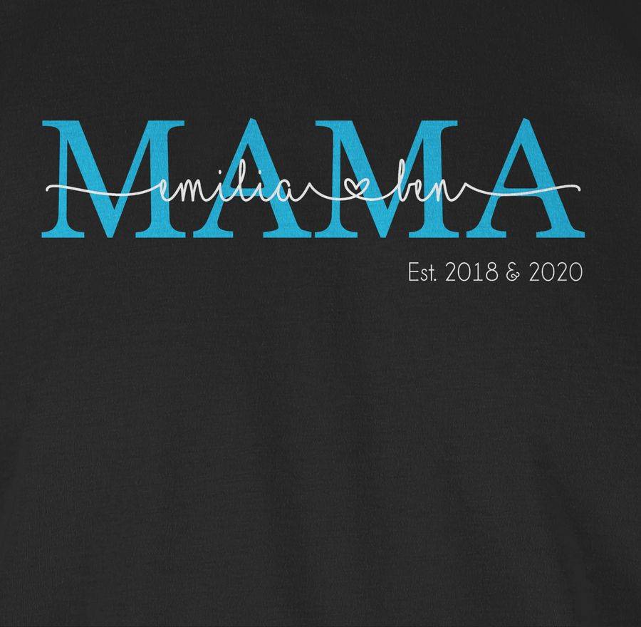 Shirtracer Mama Kindernamen Geschenk Geburtstag: T-Shirt Turnbeutel Shirtracer
