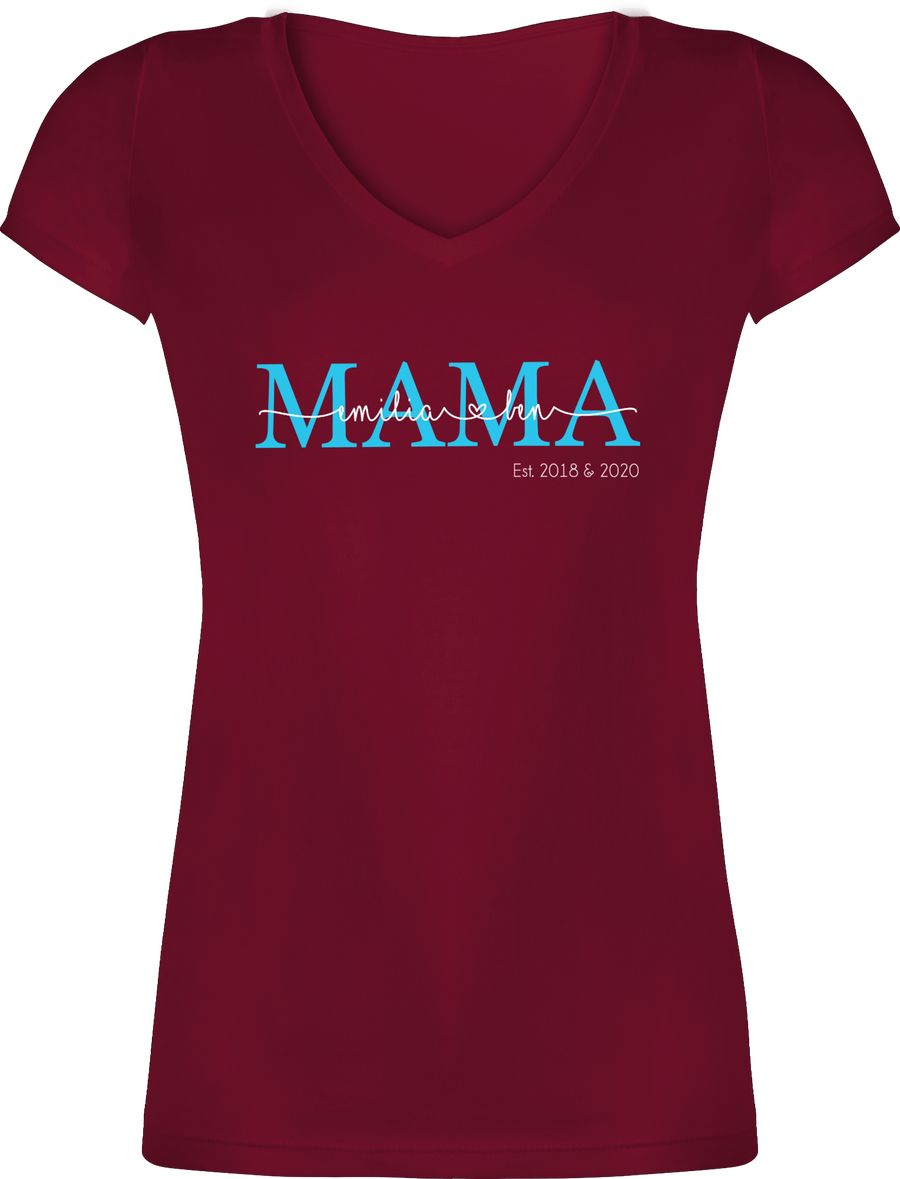 Shirtracer Mama Kindernamen Geschenk Geburtstag: T-Shirt Turnbeutel Shirtracer