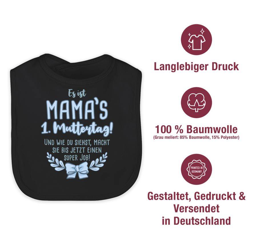 Shirtracer Mama's 1. Muttertag Super Job Blau: Tshirt Rucksack Shirtracer