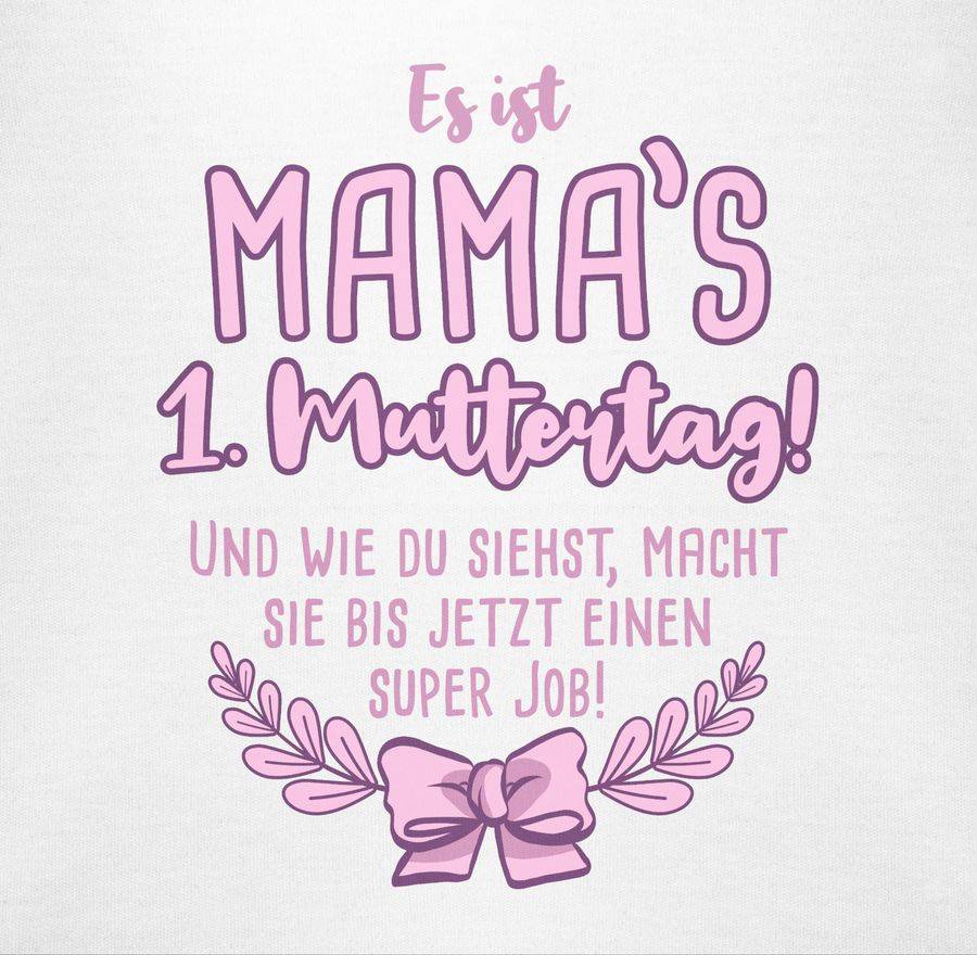 Shirtracer Mama's 1. Muttertag Super Job Lila: T-Shirt Turnbeutel Shirtracer