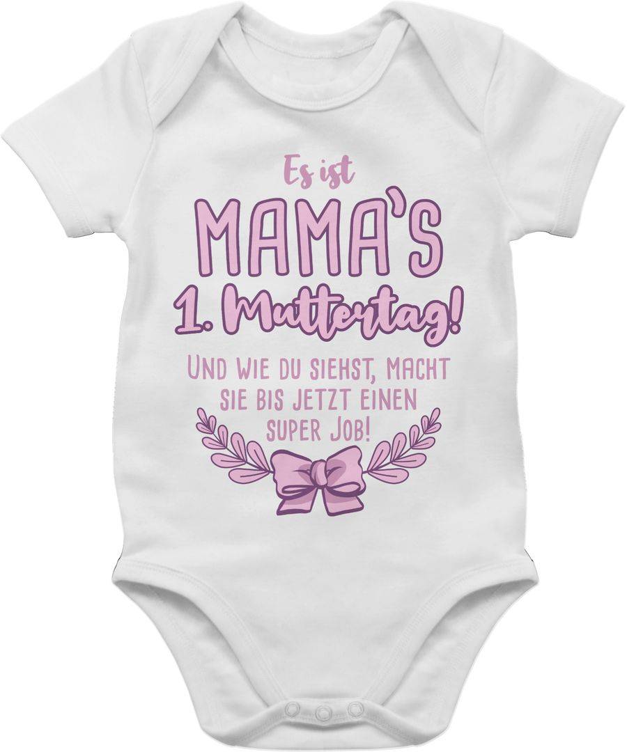 Shirtracer Mama's 1. Muttertag Super Job Lila: T-Shirt Turnbeutel Shirtracer
