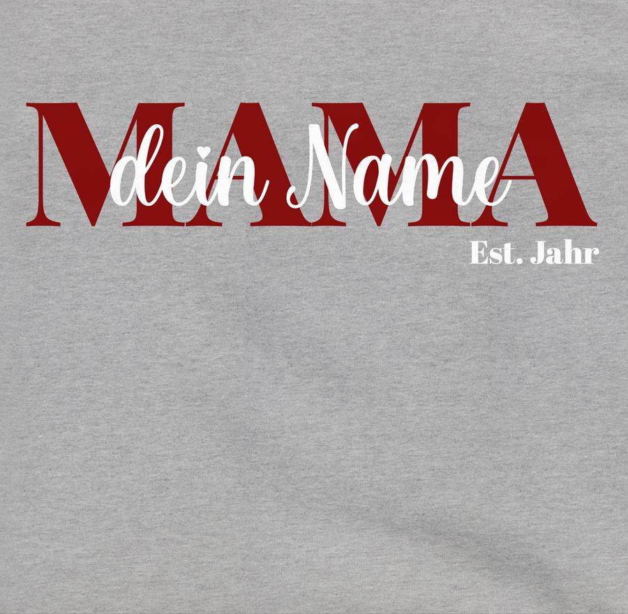Shirtracer Mama Schriftzug Name Von Kindern: Tshirt Turnbeutel Shirtracer