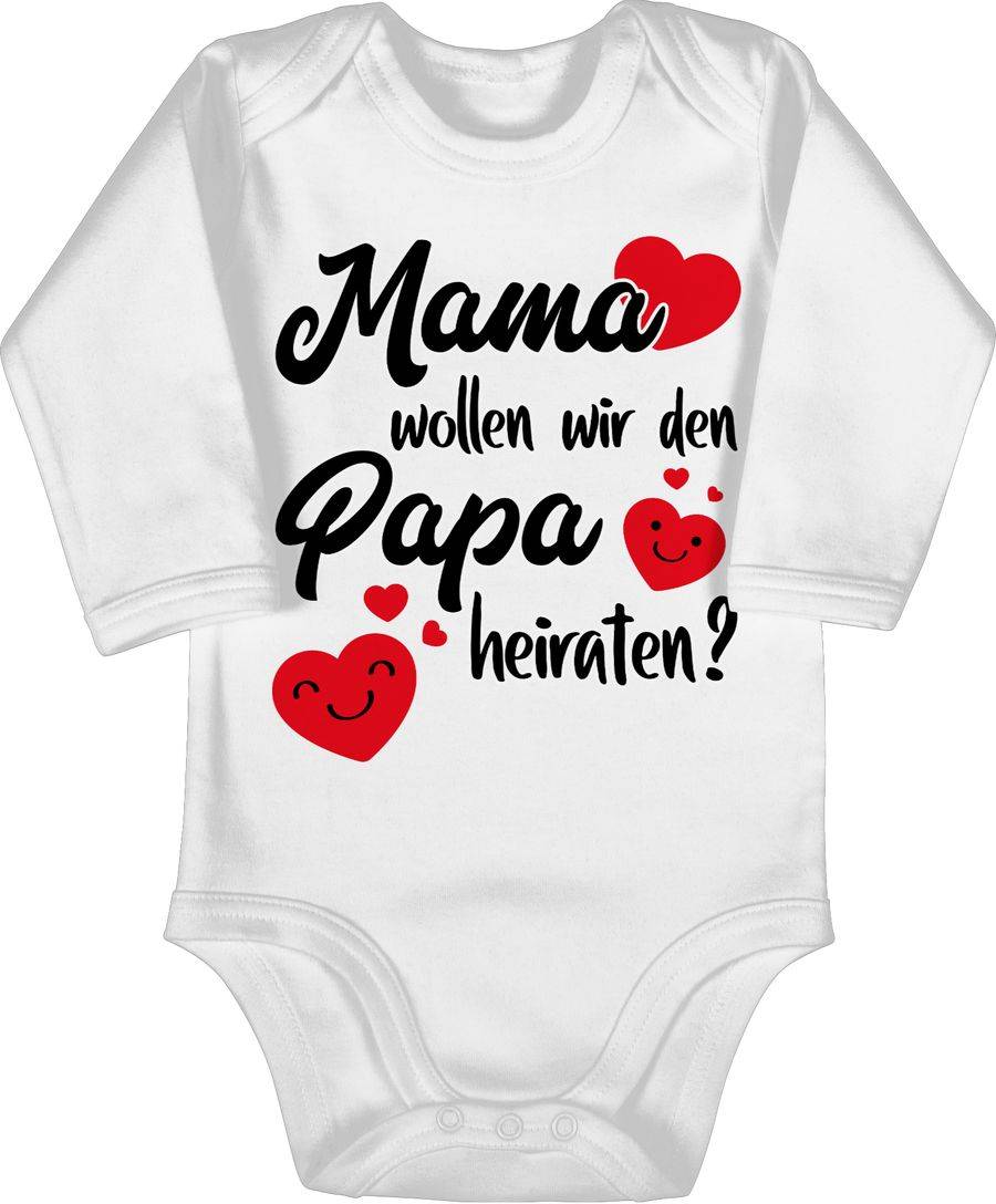 Shirtracer Mama wollen wir Papa heiraten Herzen Shirts & Mehr Shirtracer