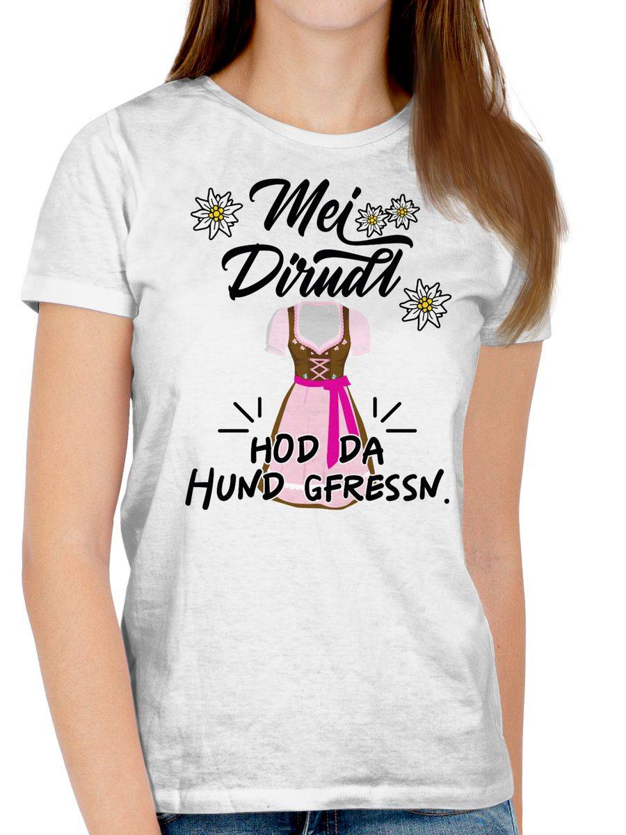 Shirtracer Mei Dirndl hod da Hund gfressn - schwarz Shirts & Mehr Shirtracer