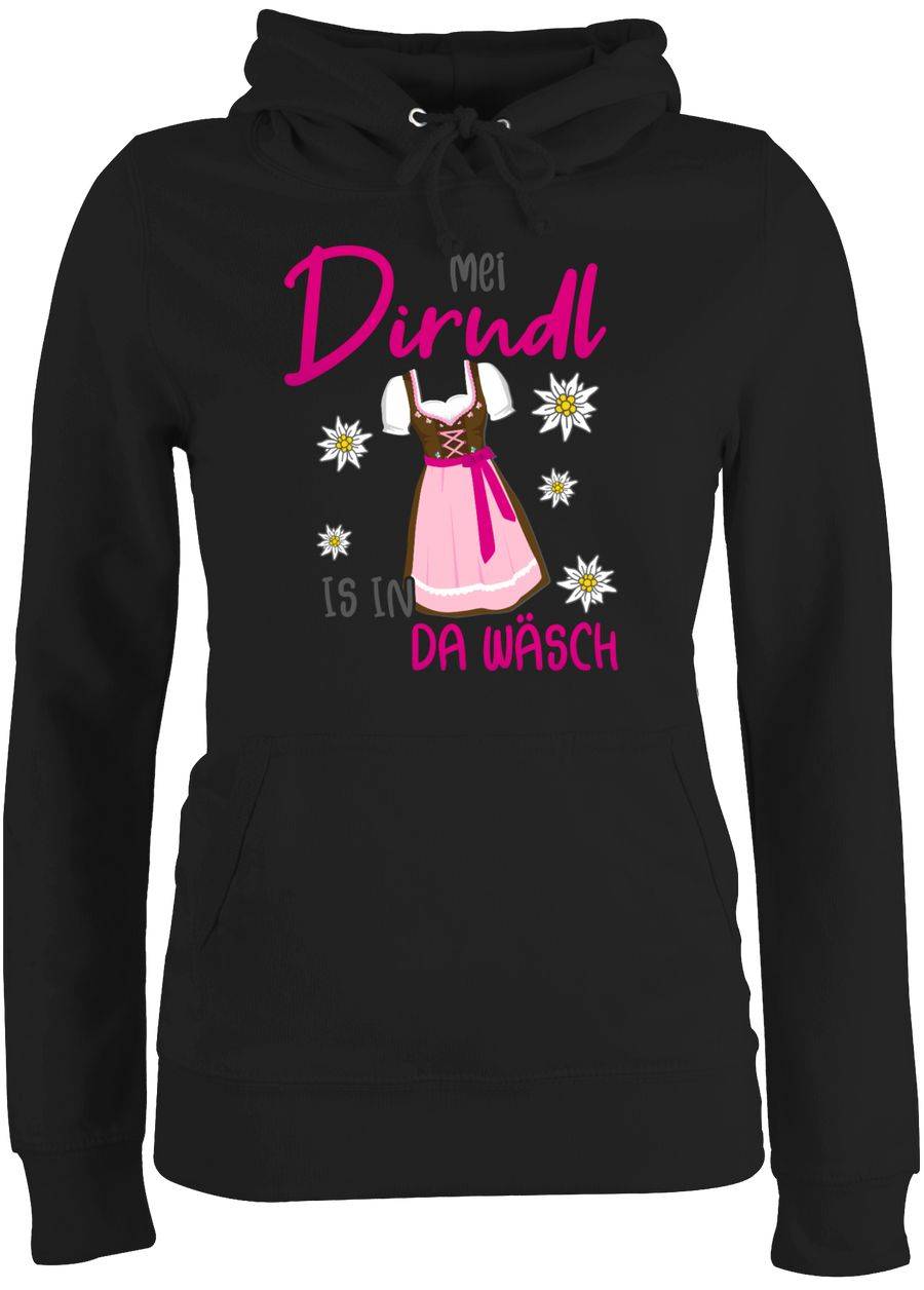 Shirtracer Mei Dirndl is in da Wäsch Edelweiss Grau: Tshirt Rucksack Shirtracer