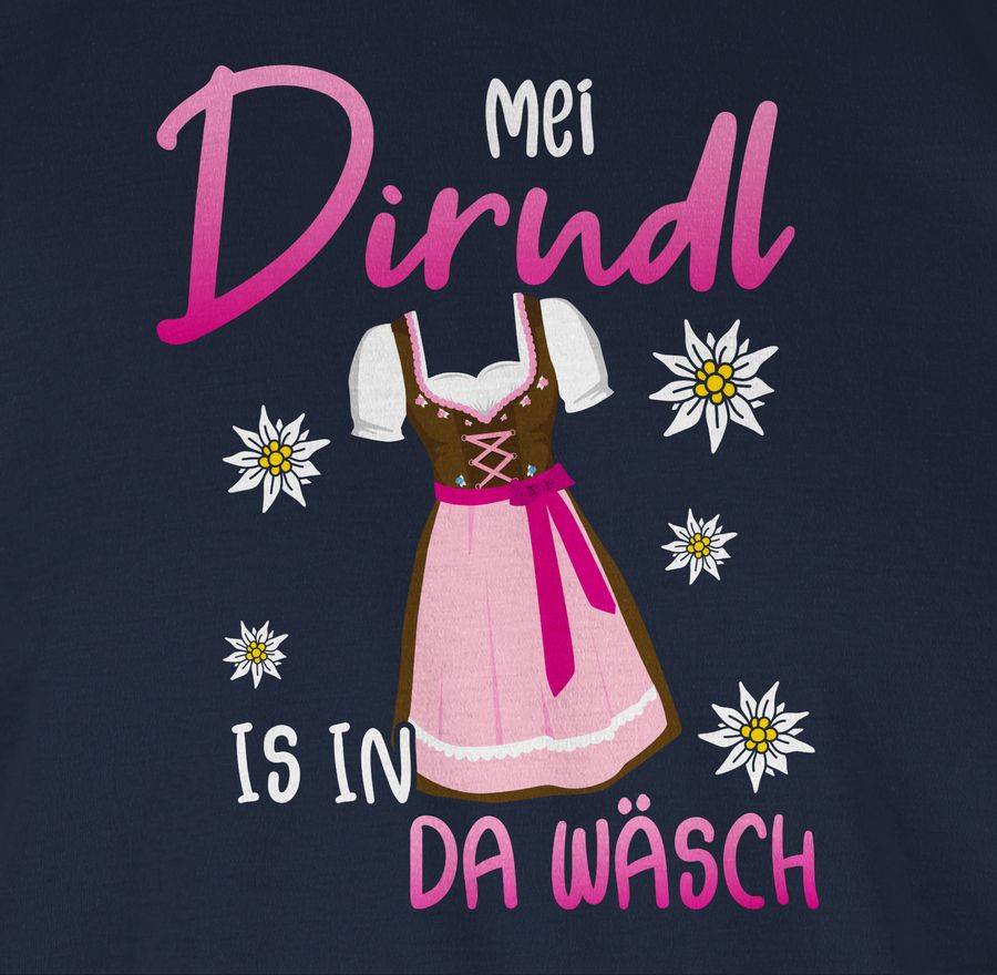 Shirtracer Mei Dirndl Is In Da Wäsch Edelweiss Weiss Shirts & Mehr Shirtracer