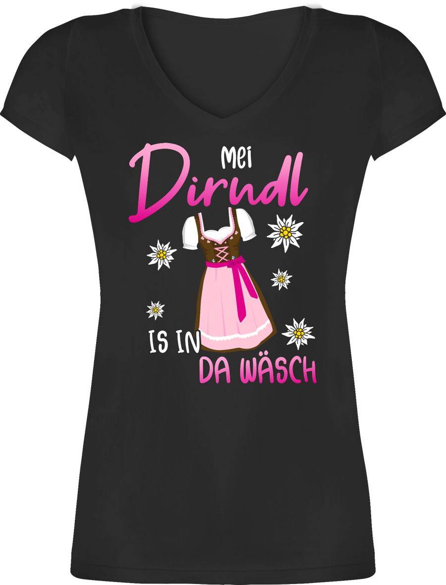 Shirtracer Mei Dirndl is in da Wäsch Edelweiss Weiss Shirts & Mehr Shirtracer