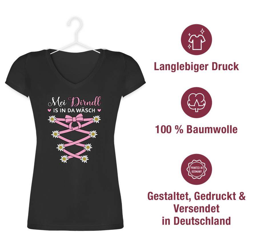 Shirtracer Mei Dirndl Is In Da Wäsch Ersatz Dirndl: T-Shirt Turnbeutel Shirtracer