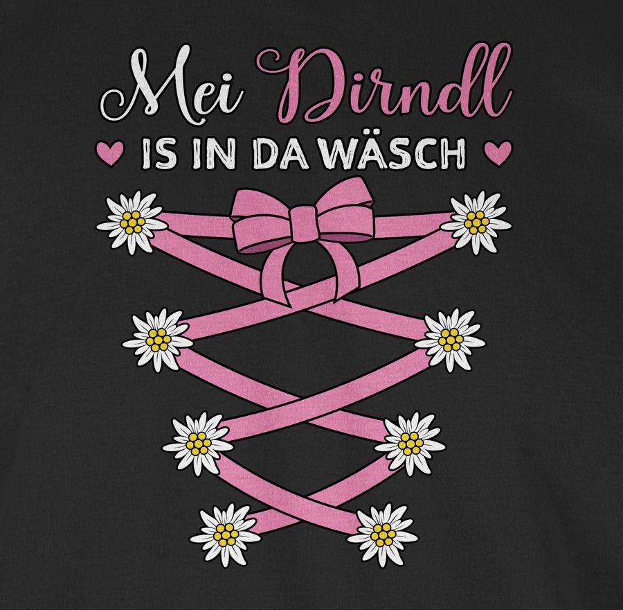 Shirtracer Mei Dirndl Is In Da Wäsch Ersatz Dirndl: T-Shirt Turnbeutel Shirtracer