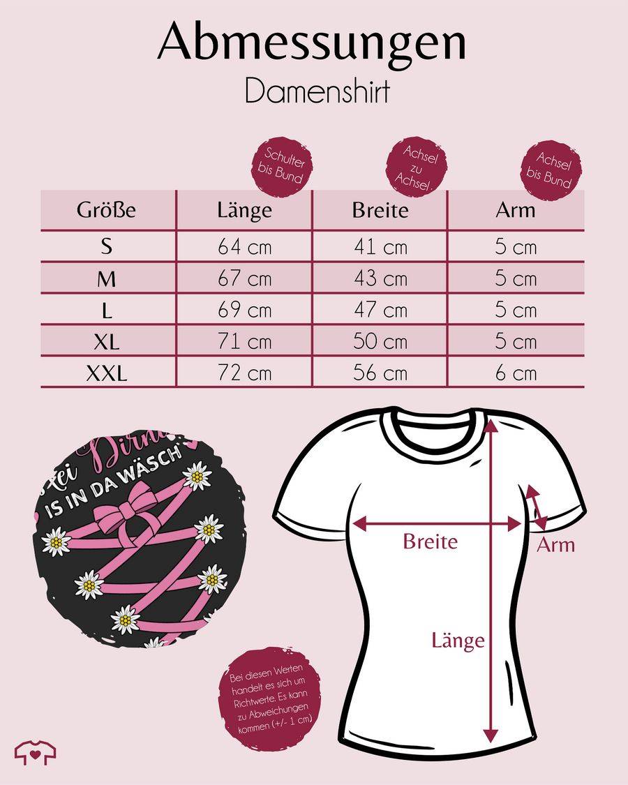 Shirtracer Mei Dirndl Is In Da Wäsch Ersatz Dirndl: T-Shirt Turnbeutel Shirtracer