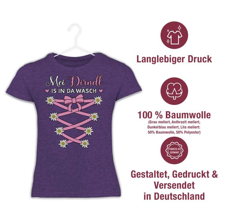 Shirtracer Mei Dirndl Is In Da Wäsch Ersatz Dirndl: T-Shirt Turnbeutel Shirtracer