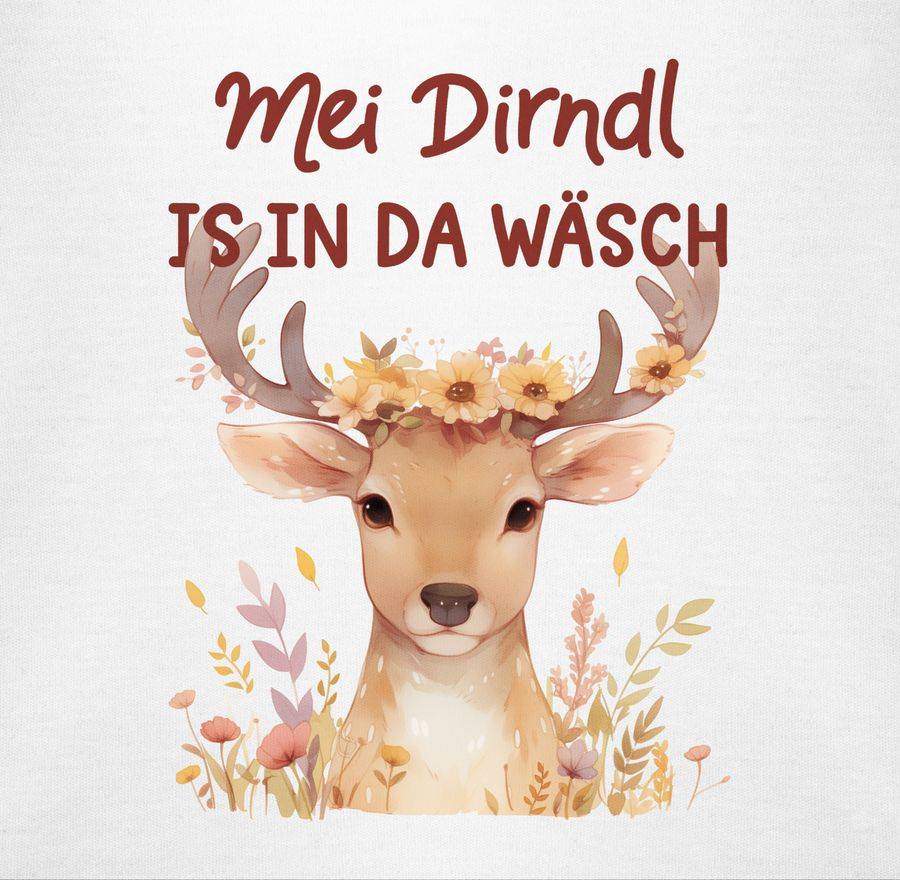 Shirtracer Mei Dirndl Is In Da Wäsch Hirschkopf Volksfest Hirsch Trachtenfans Shirtracer