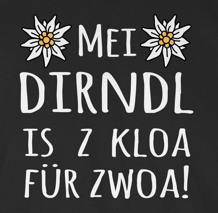 Shirtracer Mei Dirndl Is Z Kloa Für Zwoa! Weiß: Tshirt Turnbeutel Shirtracer