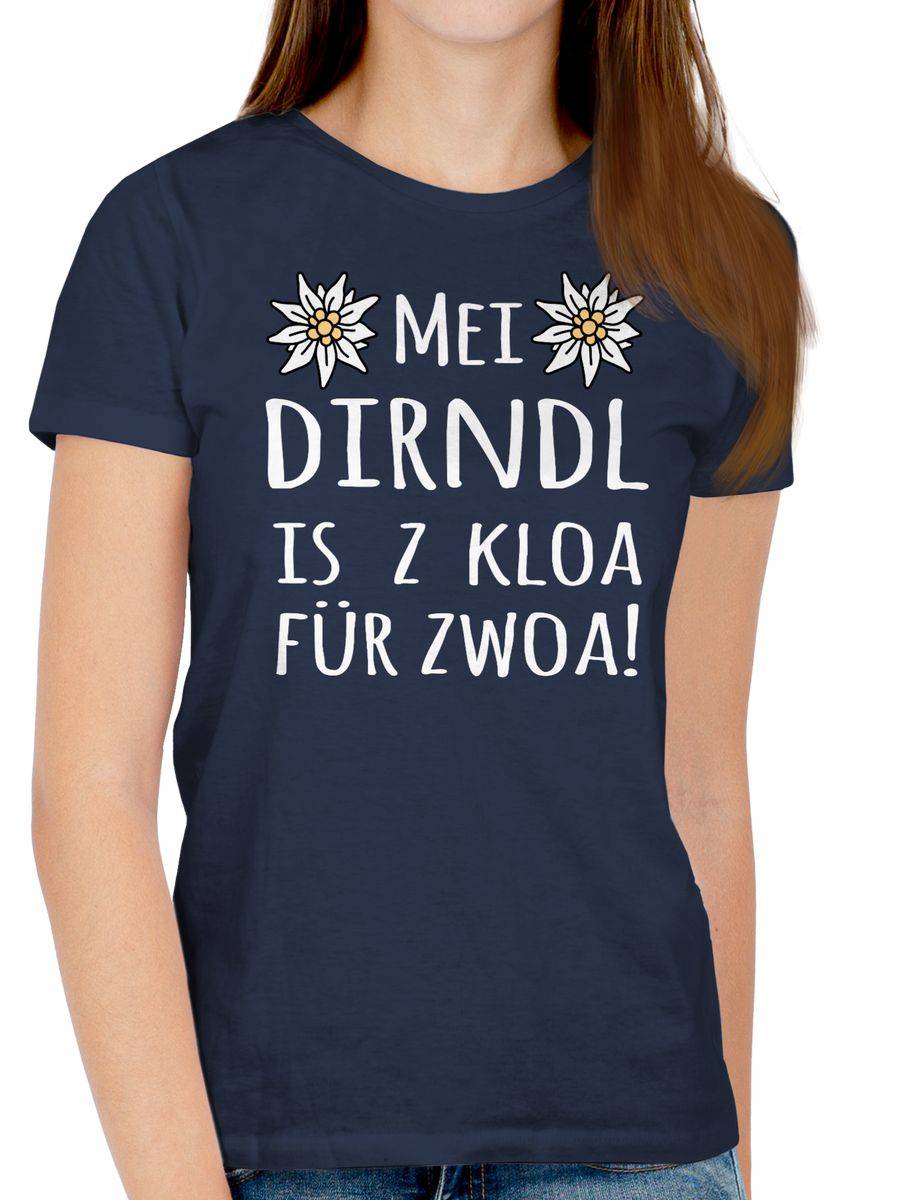Shirtracer Mei Dirndl Is Z Kloa Für Zwoa! Weiß: Tshirt Turnbeutel Shirtracer