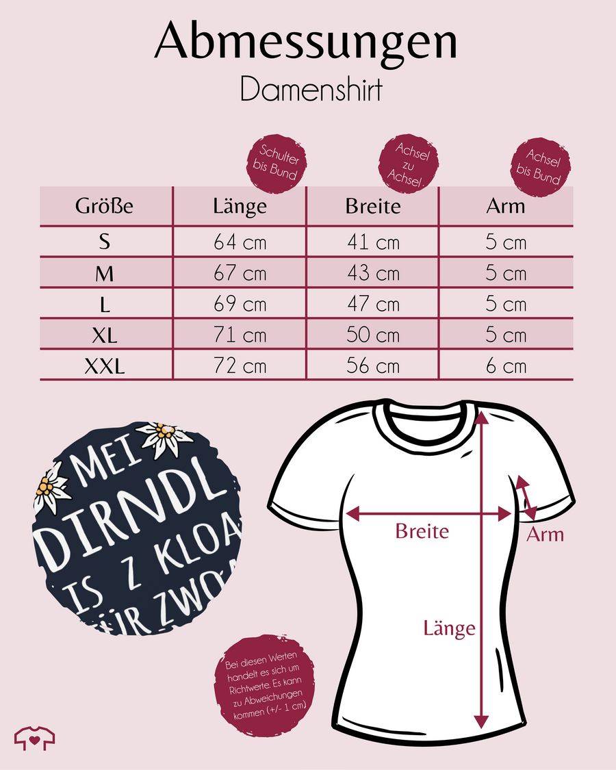 Shirtracer Mei Dirndl Is Z Kloa Für Zwoa! Weiß: Tshirt Turnbeutel Shirtracer
