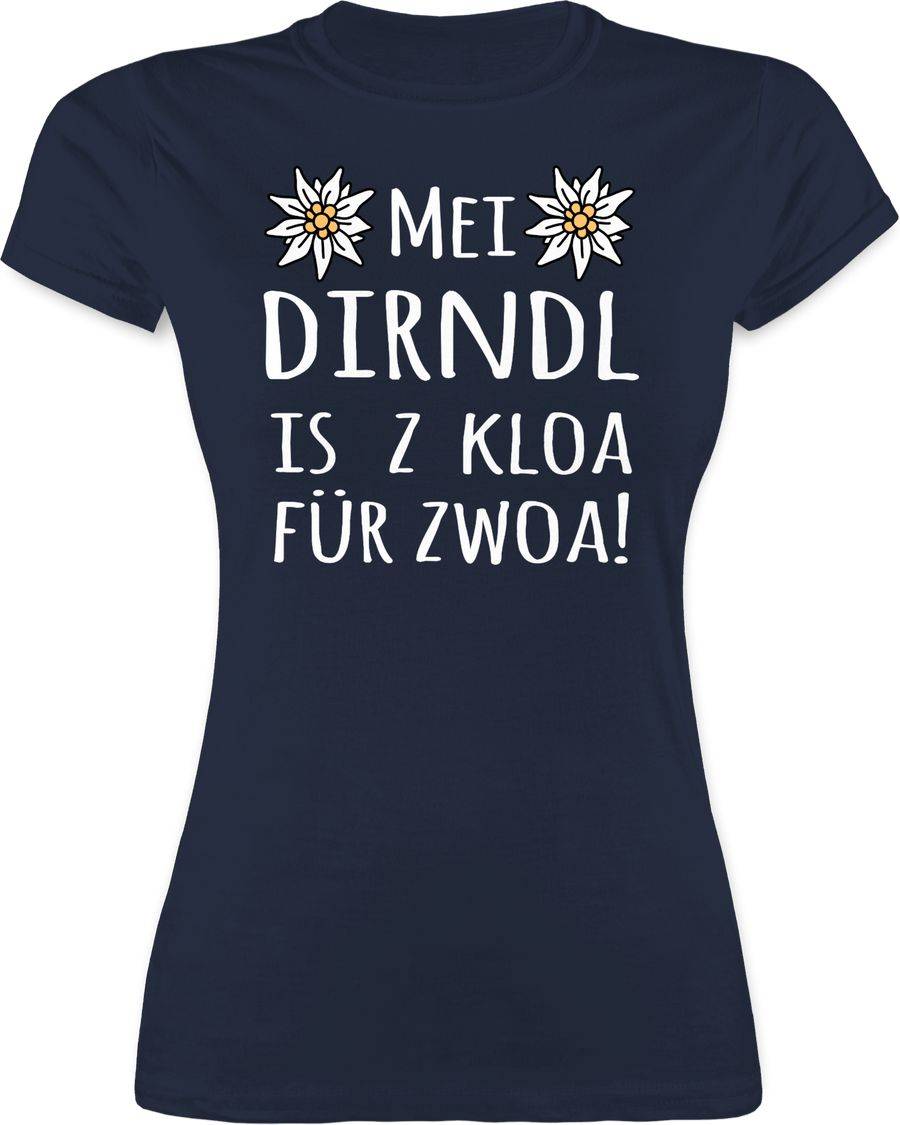 Shirtracer Mei Dirndl is z kloa für zwoa! weiß: Tshirt Turnbeutel Shirtracer