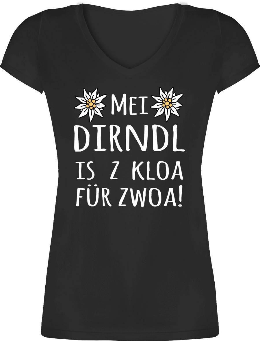 Shirtracer Mei Dirndl Is Z Kloa Für Zwoa! Weiß: Tshirt Turnbeutel Shirtracer