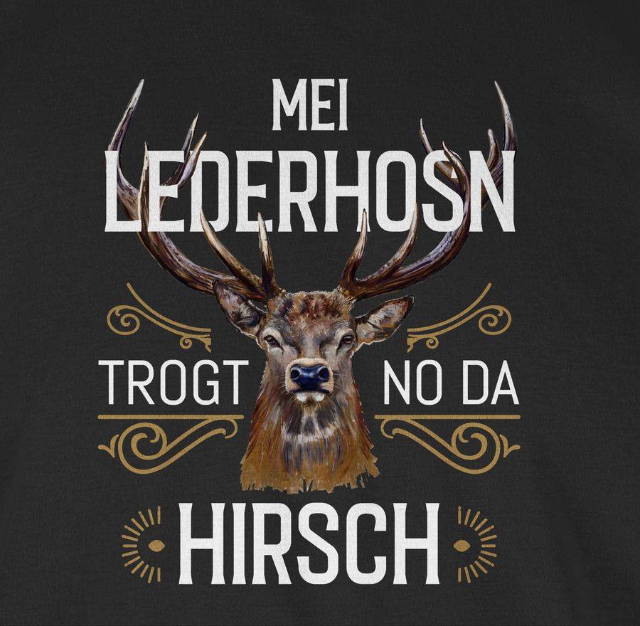 Shirtracer Mei Lederhosn Trogt No Da Hirsch - Weiß Braun: Tshirt Gym Bag Shirtracer