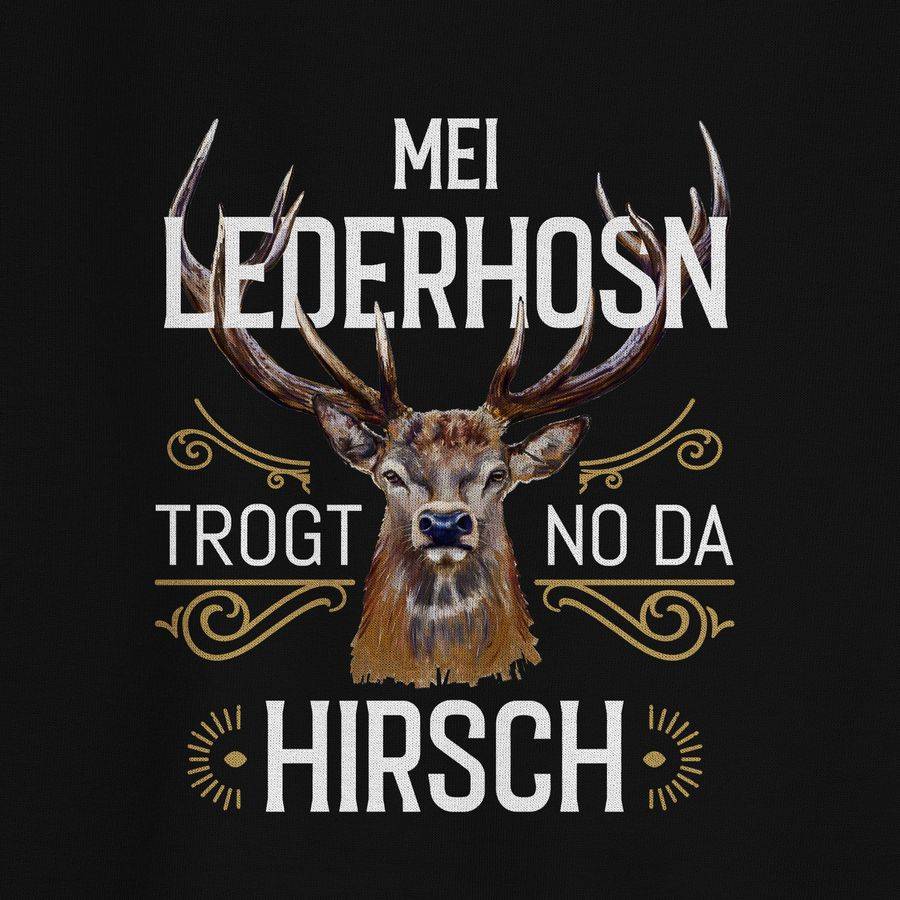 Shirtracer Mei Lederhosn Trogt No Da Hirsch - Weiß Braun: Tshirt Gym Bag Shirtracer