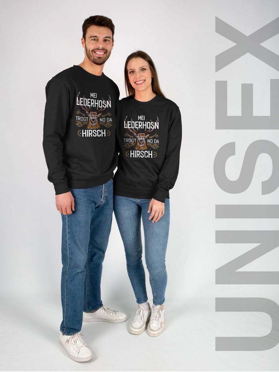 Shirtracer Mei Lederhosn Trogt No Da Hirsch - Weiß Braun: Tshirt Gym Bag Shirtracer