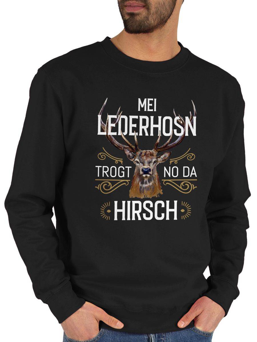 Shirtracer Mei Lederhosn trogt no da Hirsch - weiß braun: Tshirt Gym Bag Shirtracer