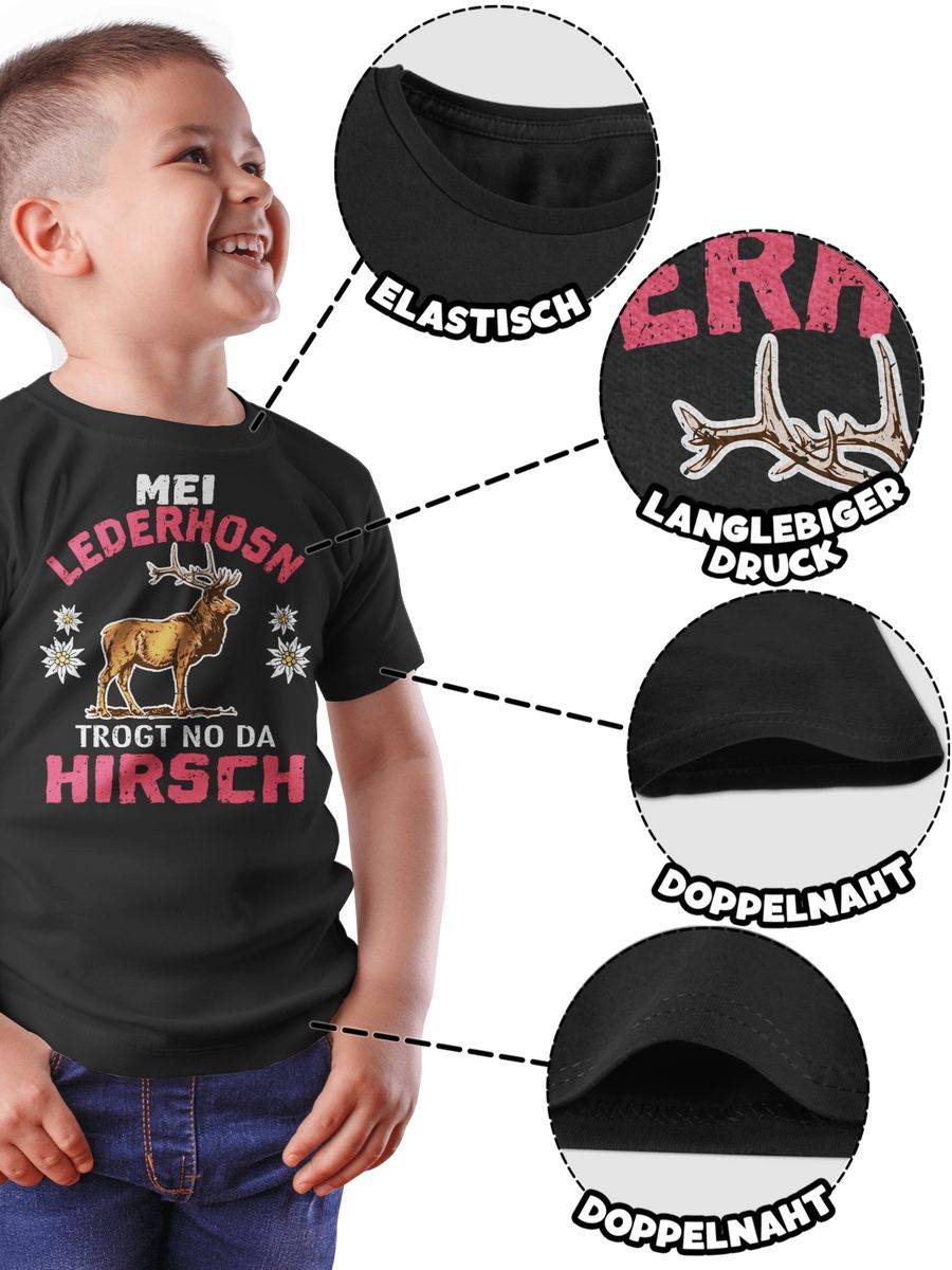 Shirtracer Mei Lederhosn Trogt No Da Hirsch - Weiß/rot: T-Shirt Gym Bag Shirtracer
