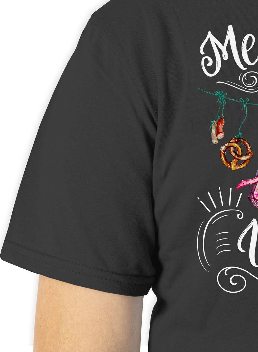 Shirtracer Mei Tracht Is In Da Wäsch - Wäscheleine - Weißer Schriftzug: Tshirt Turnbeutel Shirtracer