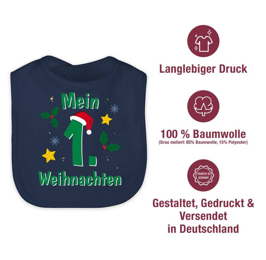 Shirtracer Mein 1. Weihnachten Grün: Tshirt Turnbeutel Shirtracer