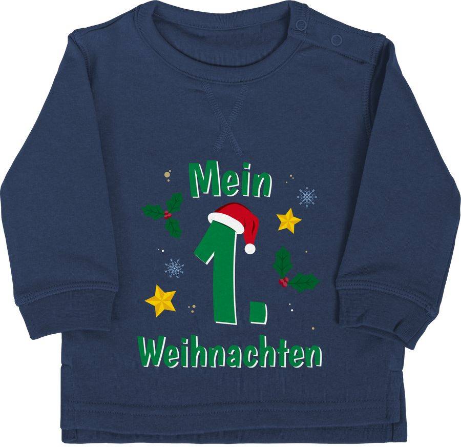 Shirtracer Mein 1. Weihnachten grün: Tshirt Turnbeutel Shirtracer