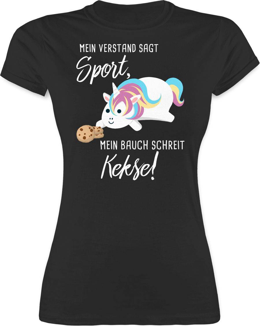 Shirtracer Mein Bauch schreit Kekse! Einhorn Shirts & Mehr Shirtracer
