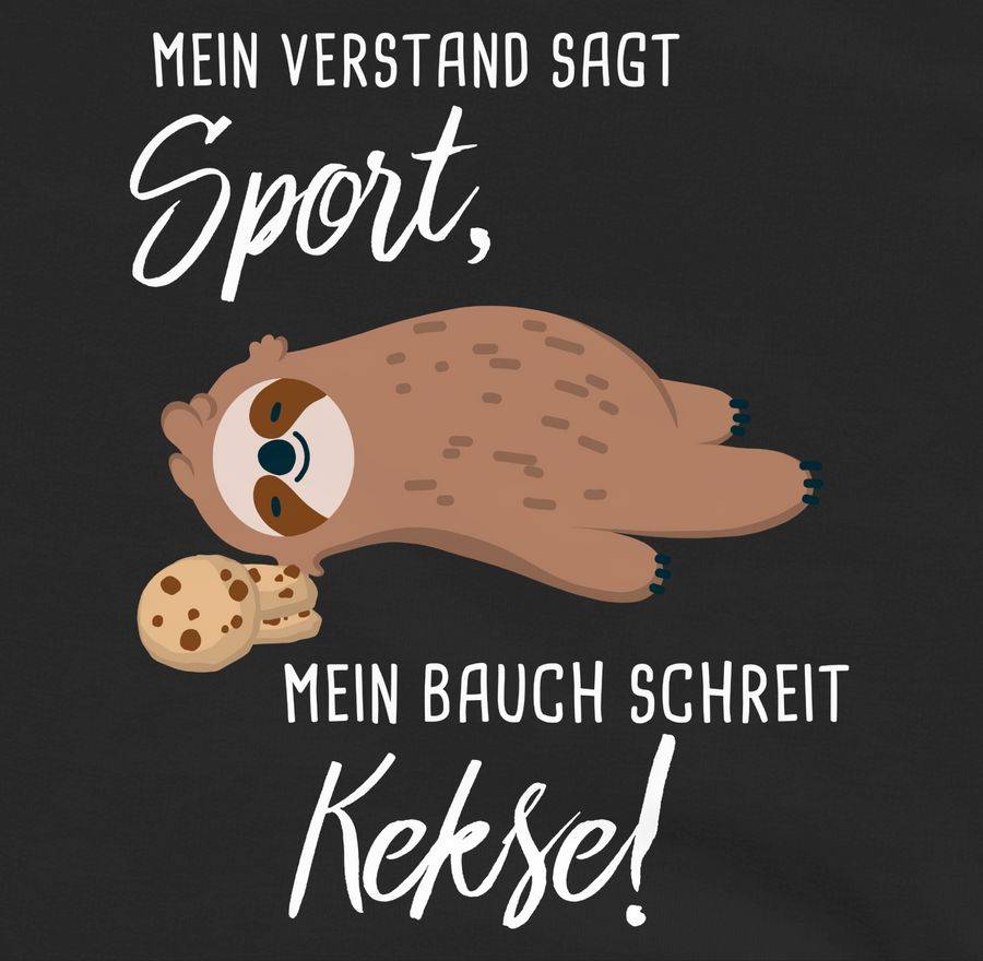 Shirtracer Mein Bauch Schreit Kekse! Faultier: Tshirt Gym Bag Shirtracer