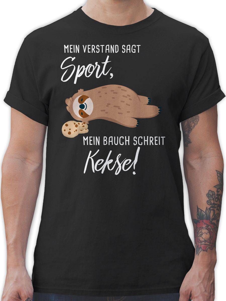 Shirtracer Mein Bauch schreit Kekse! Faultier: Tshirt Gym Bag Shirtracer