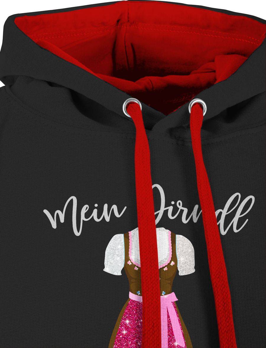 Shirtracer Mein Dirndl Hat Heute Frei - Glitzer Optik: T-Shirt Turnbeutel Shirtracer