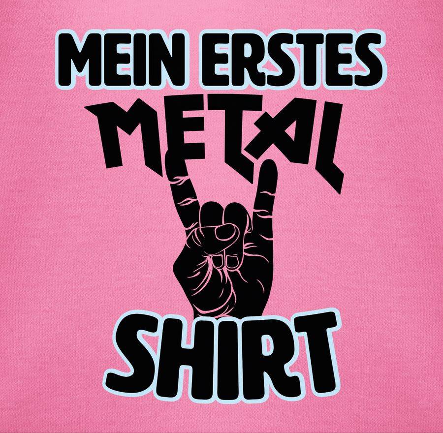 Shirtracer Mein Erstes Metal Shirt Schwarz: Tshirt Turnbeutel Shirtracer