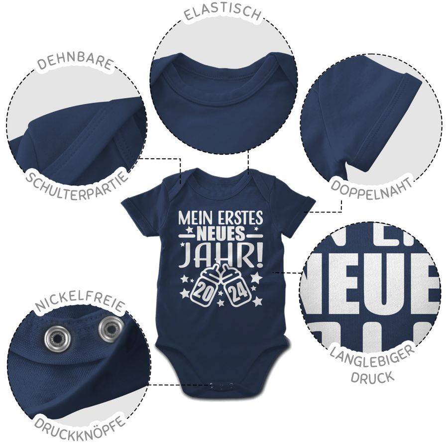 Shirtracer Mein Erstes Neues Jahr 2024 - Weiß Shirts & Mehr Shirtracer
