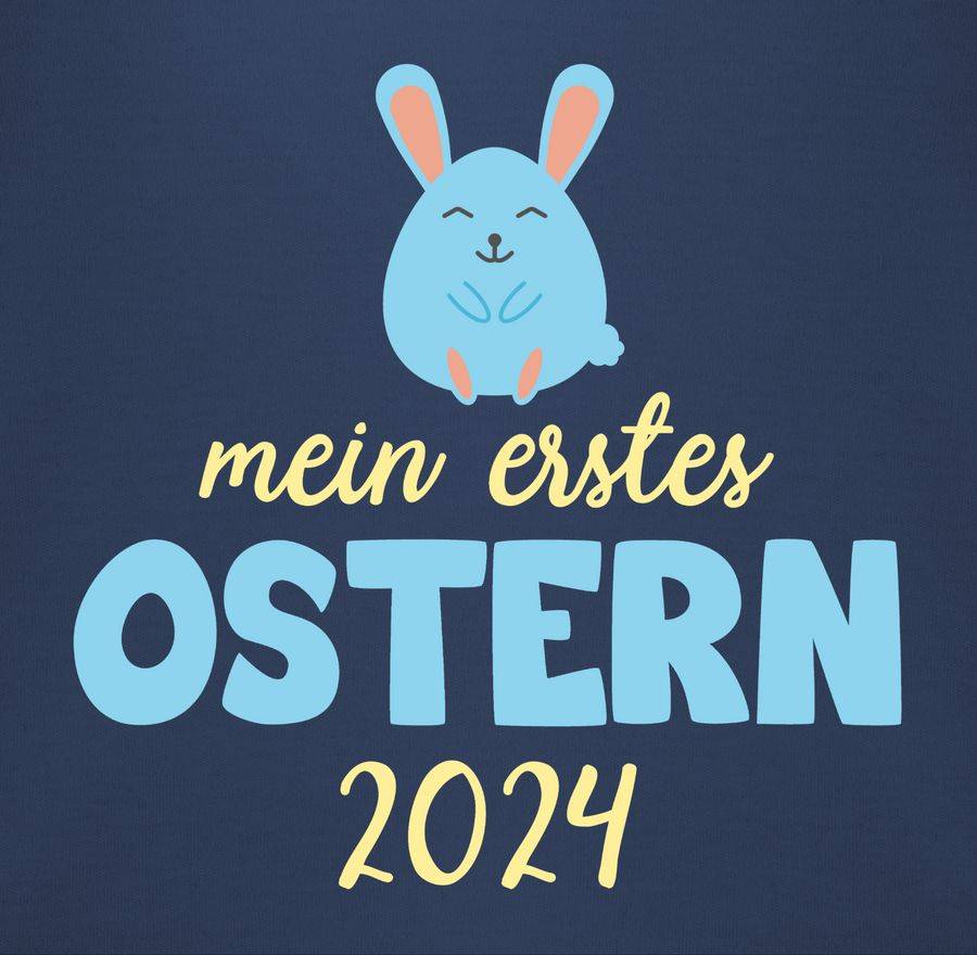 Shirtracer Mein Erstes Ostern 2024 Blau: Tshirt Turnbeutel Shirtracer