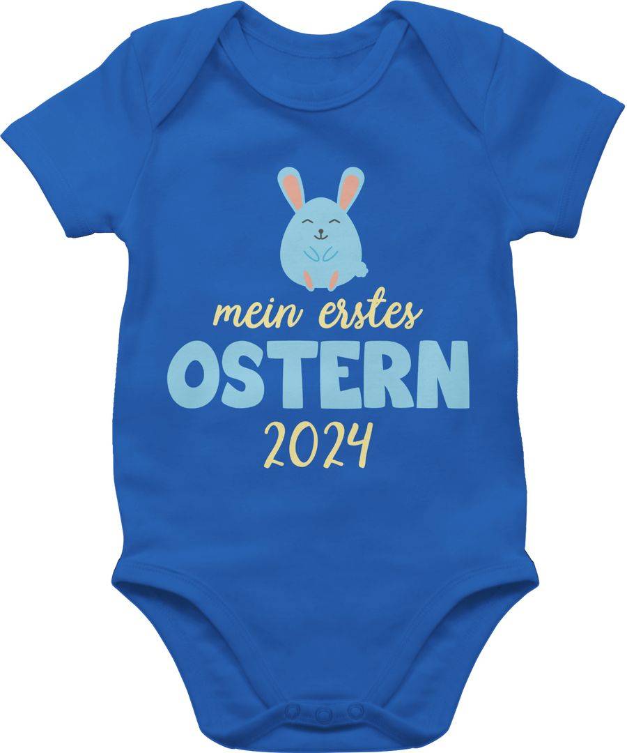 Shirtracer Mein erstes Ostern 2024 blau: Tshirt Turnbeutel Shirtracer
