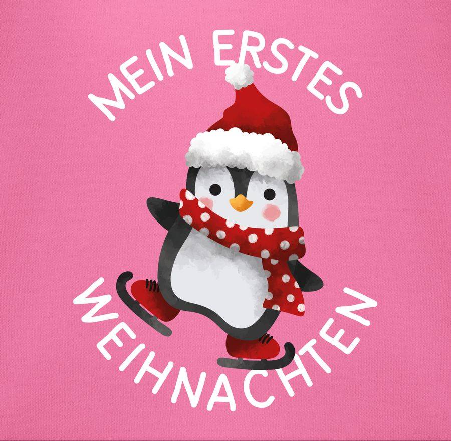 Shirtracer Mein Erstes Weihnachten Mit Pinguin - Weiß: Tshirt Turnbeutel Shirtracer