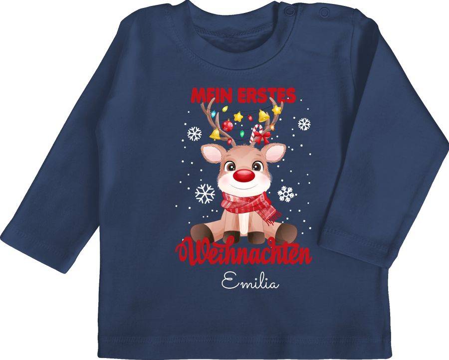 Shirtracer Mein erstes Weihnachten - Wunschname Shirts & Mehr Shirtracer