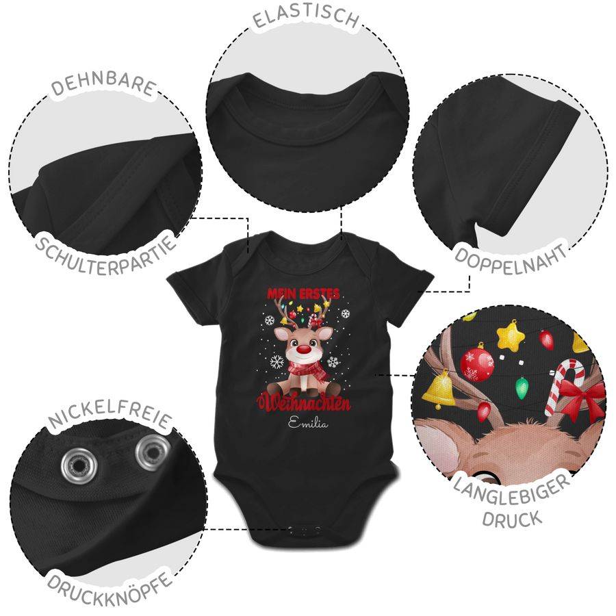 Shirtracer Mein Erstes Weihnachten - Wunschname Shirts & Mehr Shirtracer