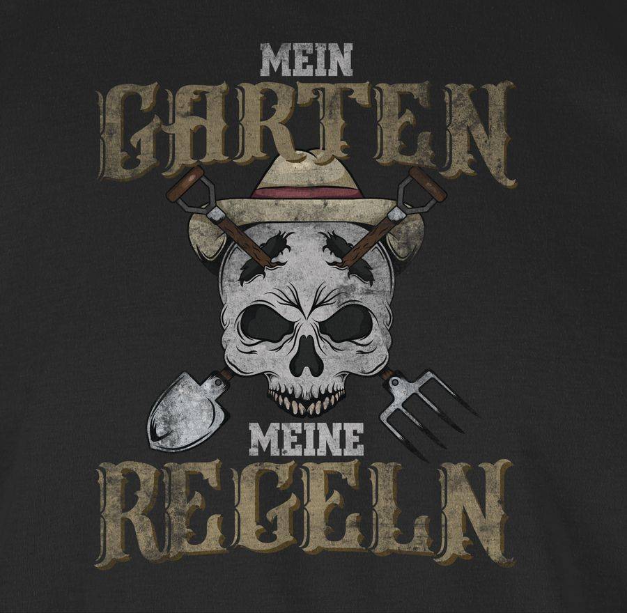 Shirtracer Mein Garten Meine Regeln - Vintage Totenkopf: Tshirt Gym Bag Shirtracer