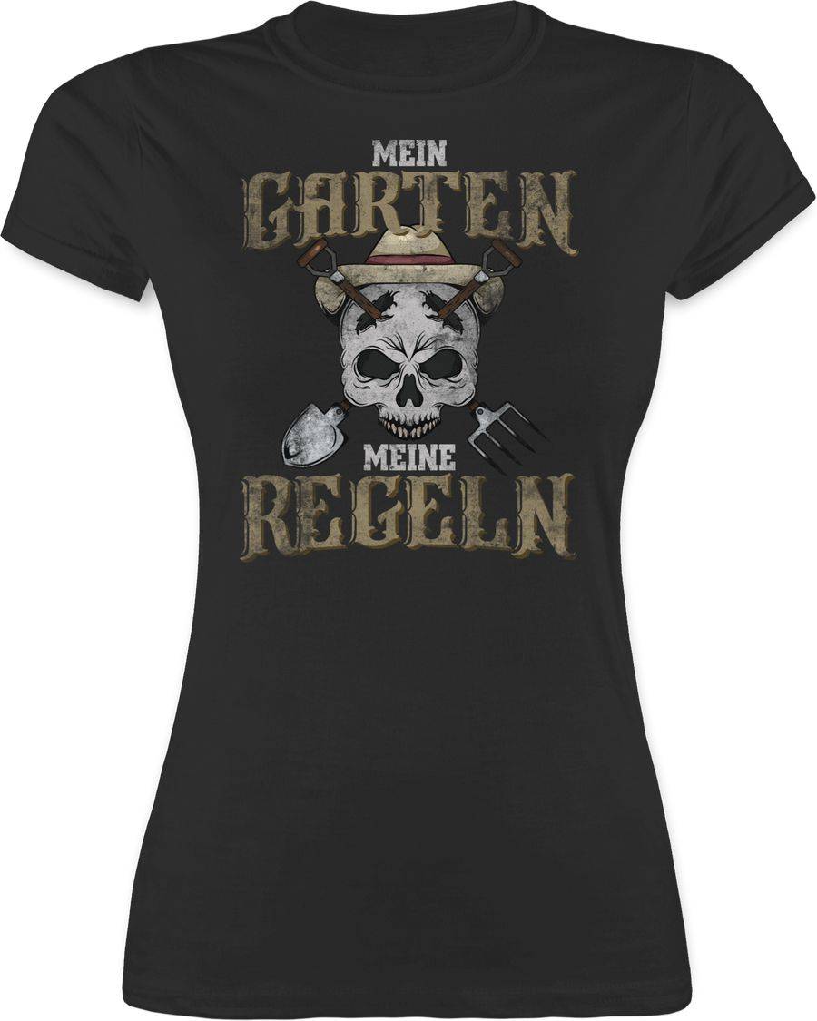 Shirtracer Mein Garten Meine Regeln - Vintage Totenkopf: Tshirt Gym Bag Shirtracer