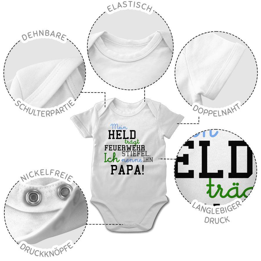 Shirtracer Mein Held Papa Feuerwehr Junge: Tshirt Rucksack Shirtracer