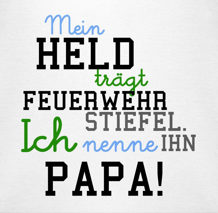 Shirtracer Mein Held Papa Feuerwehr Junge: Tshirt Rucksack Shirtracer