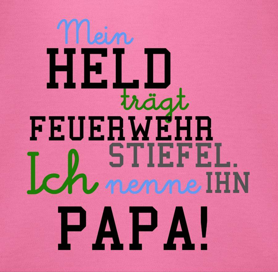 Shirtracer Mein Held Papa Feuerwehr Junge: Tshirt Rucksack Shirtracer