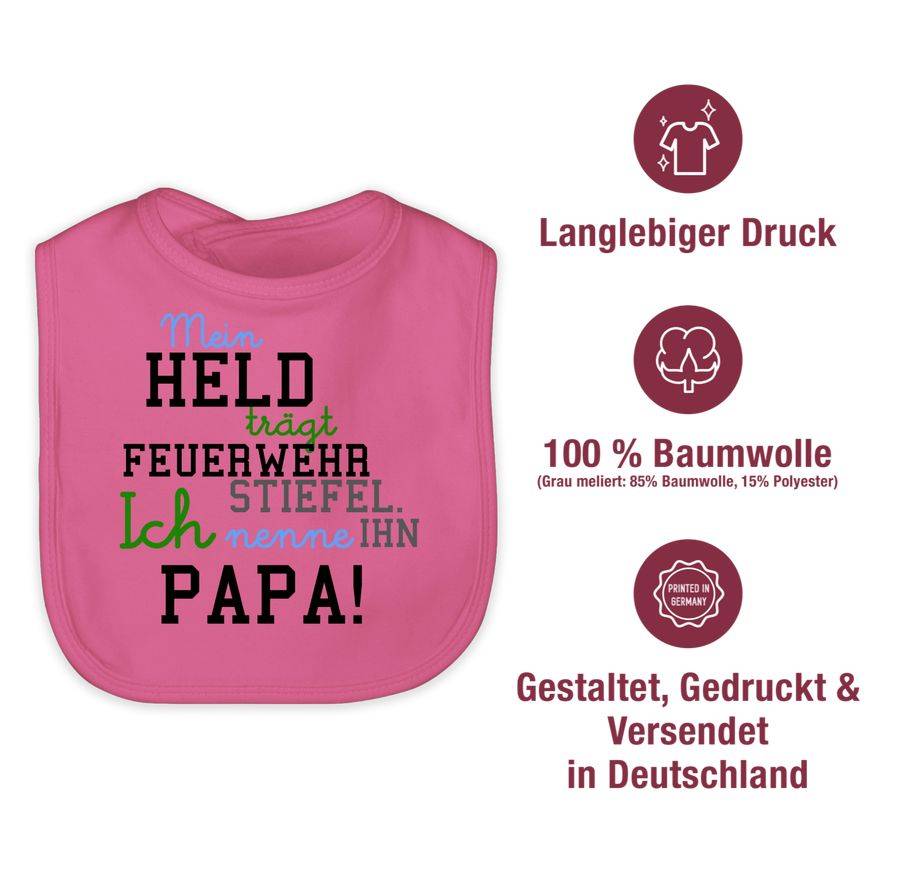 Shirtracer Mein Held Papa Feuerwehr Junge: Tshirt Rucksack Shirtracer